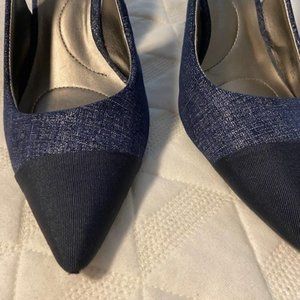 Bandolino Two Tone Blue Sling Back Heels